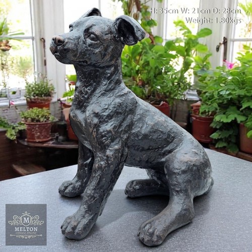Jack russel sitting bronze - russel,
