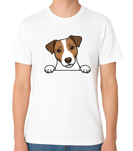 Peeking jack russell - russell, dog