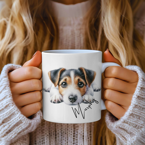 Jack russell dog - mug, coffee
