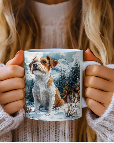 Jack russell dog - dog, mug