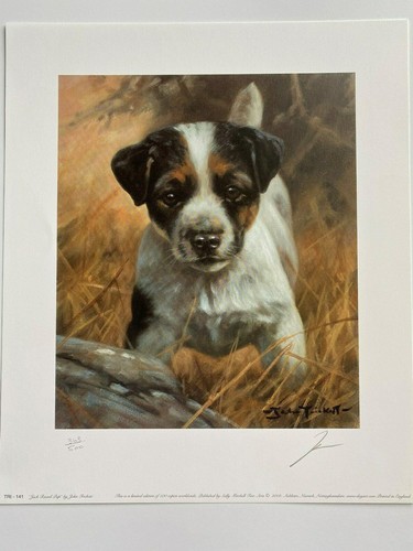 Dog art print - , signed